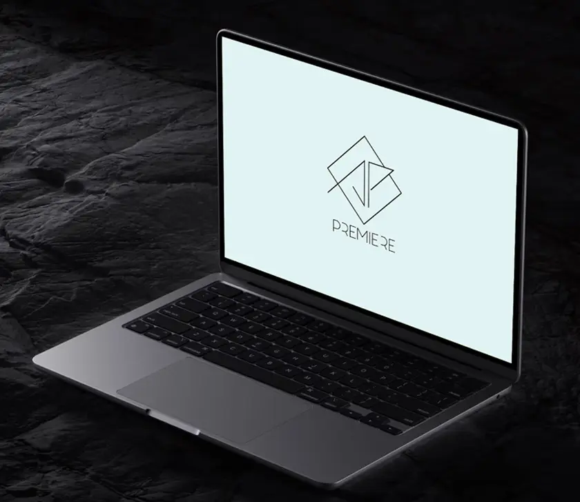 Logo de l'Agence Première sur l'écran d'un ordinateur portable