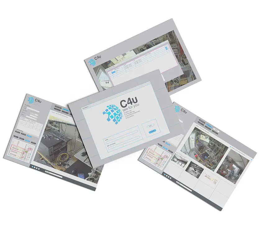 Écrans de l'interface du logiciel C4U