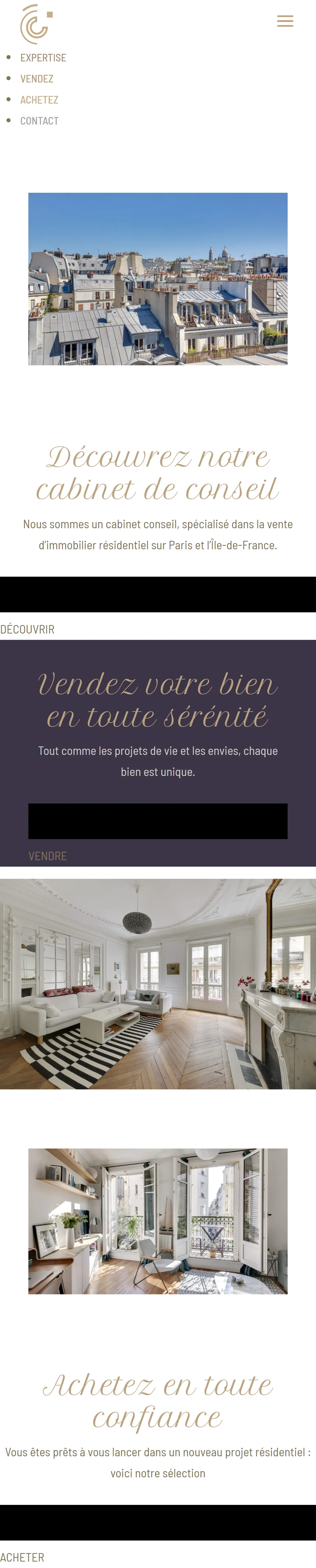 Page d'accueil complète de cazz.fr sur mobile