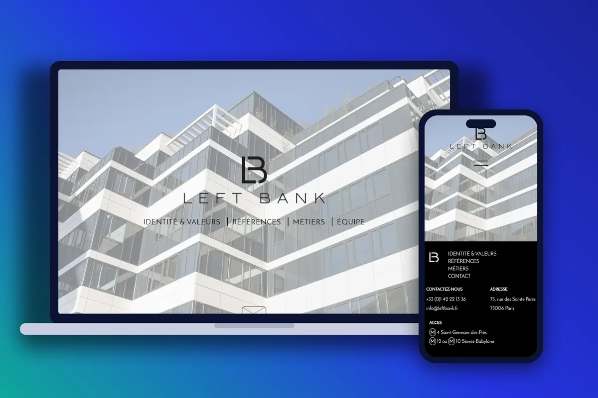 Left Bank · Site internet