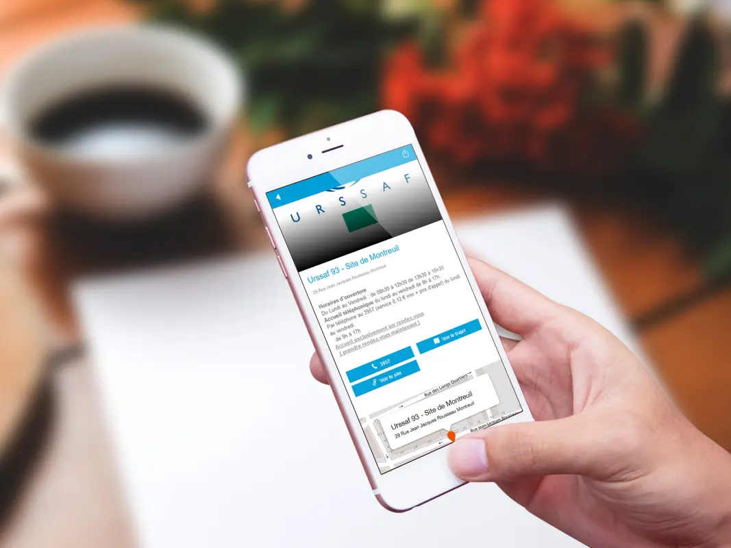 Fiche d'une entreprise adhérente dans l'application M93+94