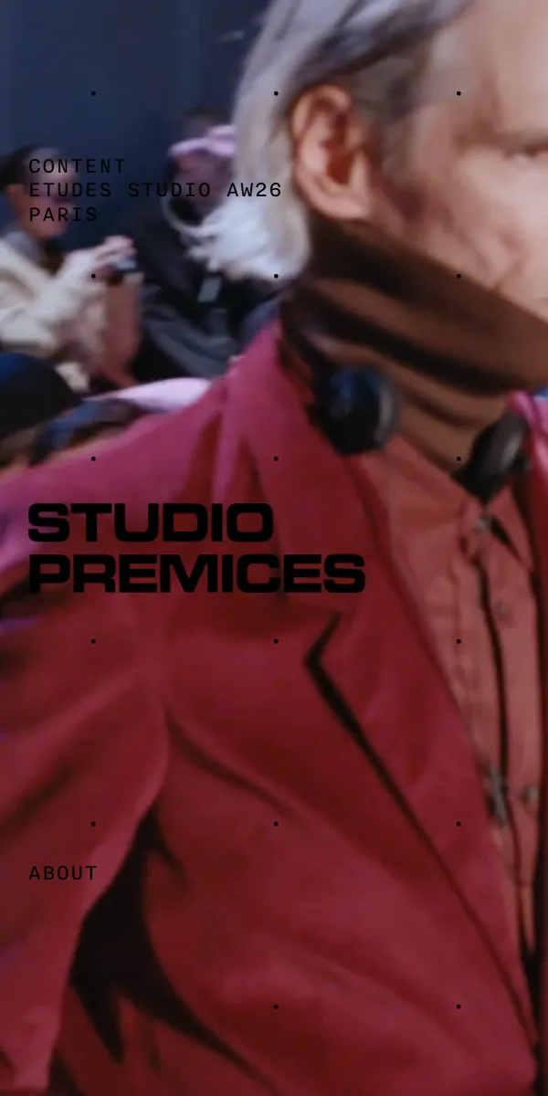 Le site studiopremices.com sur téléphone